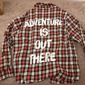 Cakeworthy Up Pixar Flannel - Adventure Is Out There size L